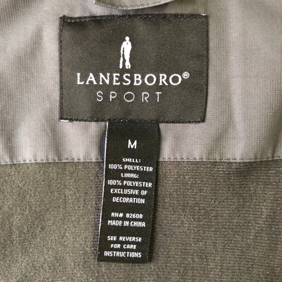 Lanesboro Gray Black Red Hood Zip Sport Jacket M - Picture 4 of 8